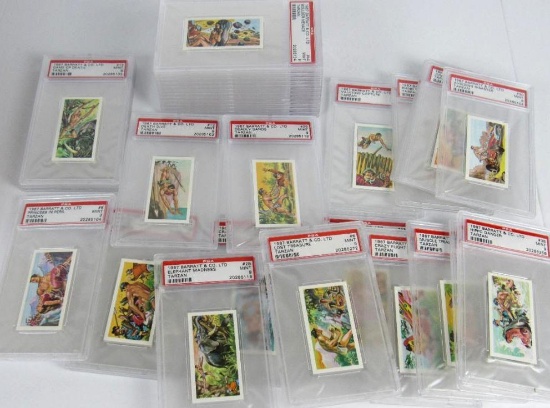 Massive Lot (34) 1967 Barratt & Co. Tarzan Trading Cards ALL PSA Graded 9 Mint/ 8 NM/MT
