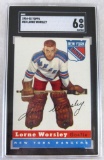 1954-55 Topps Hockey #10 Gump Worsley HOF New York Rangers SGC 6 EXMT