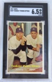1957 Topps #407 Yankees Power Hitters Mickey Mantle/ Berra SGC 6.5 Sharp!