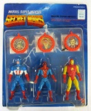 Rare Vintage 1984 Marvel Secret Wars 3-Pack Spiderman Iron Man Cap Sealed MOC HOLY GRAIL!