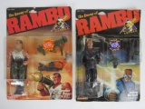 Vintage 1986 RAMBO Coleco General Warhawk & Sergeant Havoc Figures Sealed MOC