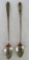 Beautiful Pair Vintage Signed Tiffany & Co. Solid Sterling Silver Monogrammed Spoons