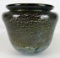 Dated 1979 Signed Robert Eickholt Gold Flake Art Glass Bowl or Squat Vase