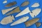 Lot (12) Authentic Native American Arrowheads & Spearpoints Paleo Artifacts