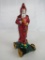 Contemporary Old World Santa Clause Metal Pull Toy