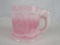 Heisey National Museum Pink Rosalene Child's Mug w/ Elephant Handle