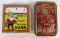 Lot (2) Small Antique Tin Litho Childrens Dime Banks