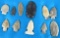 Lot (11) Authentic Native American Arrowheads & Spearpoints Paleo Artifacts