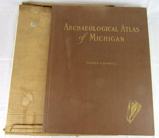RARE & Outstanding 1931 U of M Press (Ann Arbor) Hard Cover "Archaeological Atlas of Michigan"
