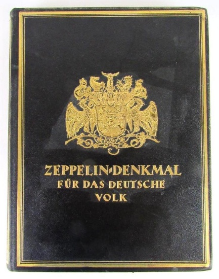 Rare 1925 First Ed. "Zeppelin-Denkmal" German Airship Photo Hard Cover Book