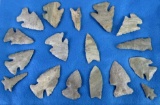 Outstanding Collection (17) Authentic Native American Arrowheads & Spearpoints Paleo Artifacts