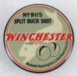 Antique Winchester Split Shot Sinkers Pocket Tin w/ Fish Graphics