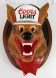 Vintage 1990's Beer Wolf 3-D Plastic Beer Sign