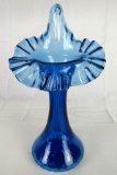 Vintage Fenton Art Glass Blue Optic 11