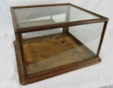 Antique Ca. 1910 Glass & Wood Showcase
