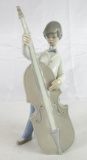 Excellent Lladro Boy w/ Double Bass Cello 9