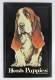 Vintage Hushe Puppies 3-D Embossed Plastic Easel Back Advertising Sign