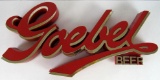 Vintage Goebel Beer Plastic Script Bar Sign