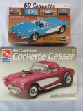 Lot (2) Vintage Un-Built 1/25 Corvette Model Kits. MIB