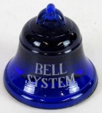 Antique Bell Systems Telephone Glass Advertising Paperweight
