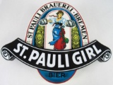 Vintage St. Pauli Girl Beer Plastic Bar Sign