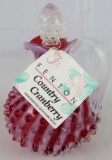 Fenton Cranberry Opalescent Swirl Hobnail Cruet 6