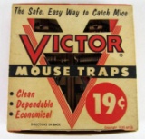 Antique 1955 Dated Victor Mouse Traps 2- Pack NOS in Original Box