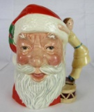 Vintage Royal Doulton Large Sized Santa Clause Doll Handle Toby Jug