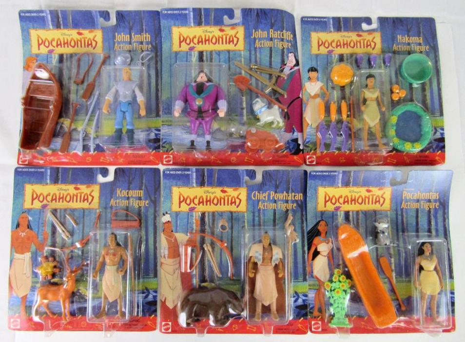 ビンテージ！ディズニー ベンダブル フィギュア 8種セット1990年 Vintage 1990's Mattel Pocahontas 5