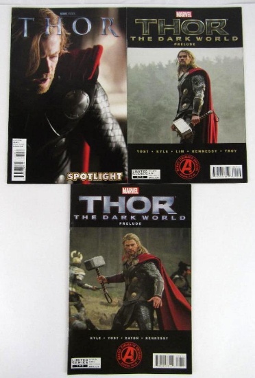 Thor: Dark World Prelude #1 & #2 (2013) + Spotlight (Chris Hemsworth Photo Covers)