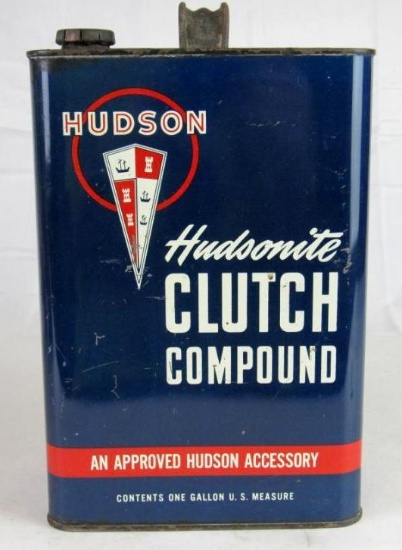 Excellent Antique Hudson Motor Car Co. 1 Gallon Metal Clutch Compound Can/ Gas & Oil