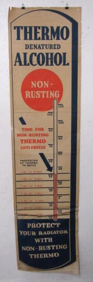 Antique Non-Rusting Thermo Anti-Freeze 6 ft. Canvas Service Station Banner