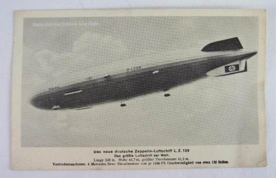 WWII Era German 3rd Reich "Hindenburg" Zeppelin PC