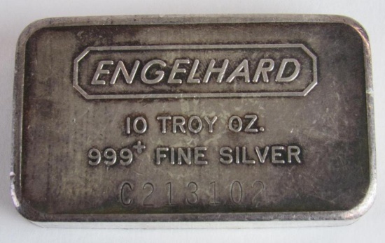 10 oz. PURE .999 Silver BAR by Engelhard