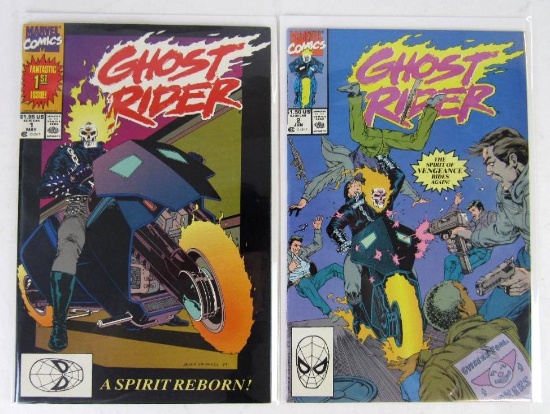 Ghost Rider #1 & #2 (1990) Key 1st Danny Ketch/ 1st Blackout