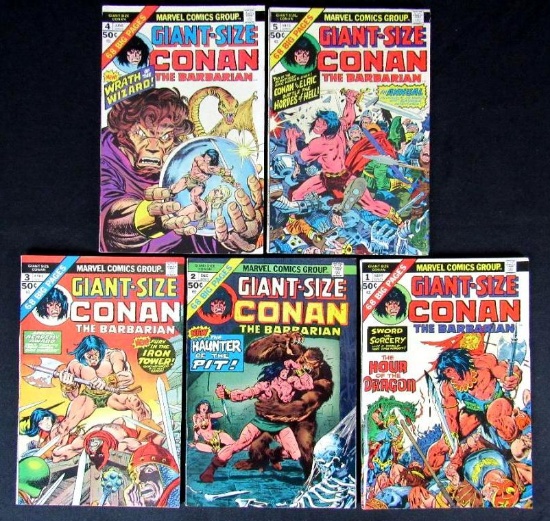 Giant Size Conan The Barbarian (1974) #1, 2, 3, 4, 5 Full Run