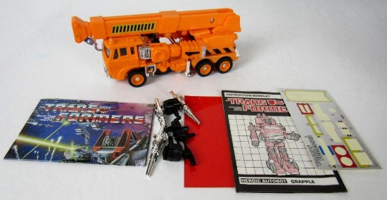 Vintage 1985 Transformers G1 GRAPPLE Complete/ Beautiful!