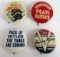 Group of (5) WWII Era U.S. Propaganda Pinback Buttons