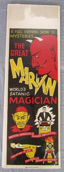 1940's Marvin the Satanic Magician Advertising Poster