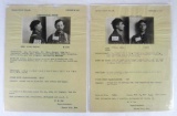 Group of (2) 1908 Antique Early Wanted Posters