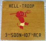Kent State Massacre/Hell-Troop National Guard Wooden Sign