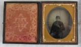 Civil War Soldier Original Tintype Photo in Gutta Percha Case