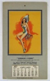 Serber's Foods 1941 Pin-Up Advertising Calendar/Nice!