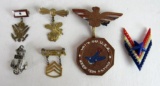 Group of (6) WWII Era U.S. Sweetheart Pins/Some Rare!