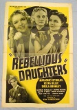 Rebellious Daughters (1938) Exploitation One-Sheet Poster