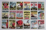 Rare! U.S. WWII Cinderella Stamps Uncut Propaganda Sheet
