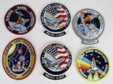 NASA Space Shuttle Atlantis Group of (6) Uniform Patches