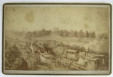 Night Express Train Wreck 1879 Cabinet Card Photograph