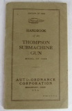 Thompson Submachine Gun (1940) Original Handbook