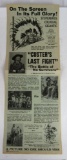 Custer's Last Fight (1912) Original Broadside Movie Poster